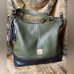 Vintage 1970 Dooney & Bourke Sophie Florentine Leather Block Hobo Shoulder